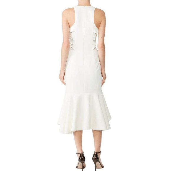 Halston Heritage White Midi Dress - Picture 4 of 10